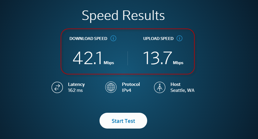 xfinity download speed test
